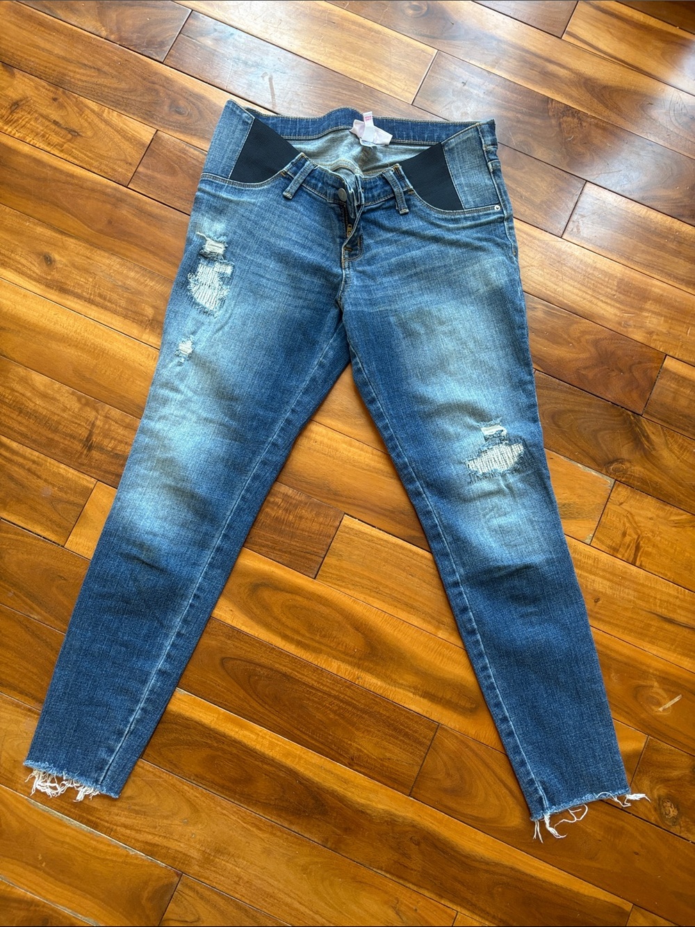 Isabel Maternity by Ingrid & Isabel Distressed Blue Skinny Jeans